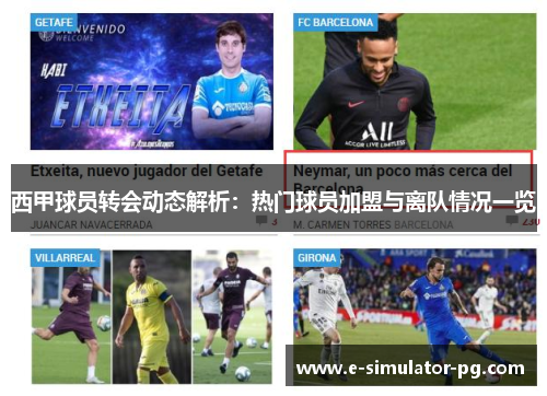 西甲球员转会动态解析：热门球员加盟与离队情况一览