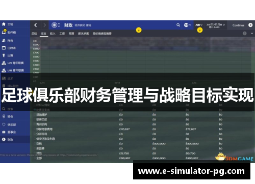 足球俱乐部财务管理与战略目标实现 足球俱乐部财务管理与战略目标实现
